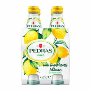 Agua  mineral con gas Pedras sabor limón 250 ml