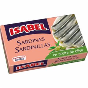 Retráctil de 6 Latas de Sardinillas en Aceite de Oliva Isabel 90 g