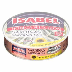 Lata con Tapa de Sardinilla en Aceite Vegetal Isabel 523 g