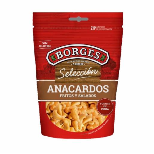 Caja de 8 Bolsas de Anacardos fritos de Borges de 80 g