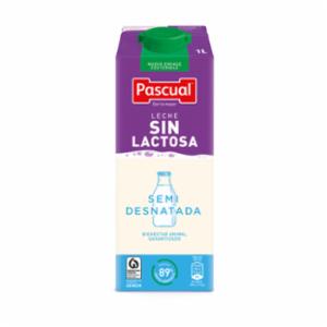 Leche Pascual Sin Lactosa Semidesnatada 1 l, Leche y Bebidas Funcionales, Leche y Bebidas Lácteas, Lácteos y Bebidas Vegetales