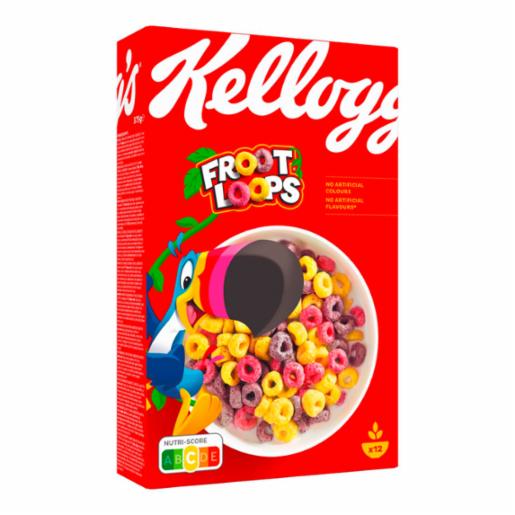 Cereales Kellogg's Froot Loops 375 g, Estuche, Cereales, Aperitivos,  snacks y desayuno