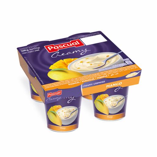 Pack de 4 Vasitos Yogur Pascual Cremoso sabor Mango 125 g