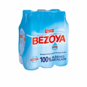 Pack de 6  Botellas Pet Agua Mineral Bezoya 1 l