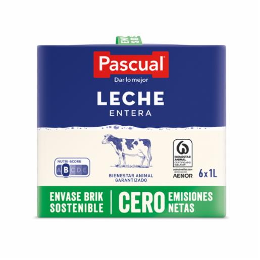 Leche Pascual Clásica Entera 1 l, Leche Clásica, Leche y Bebidas Lácteas, Lácteos y Bebidas Vegetales